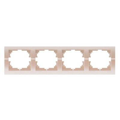 702-3000-149 Deriy Рамка 4-я горизонт-я жемчуж-белая металлик LEZARD