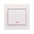 705-0202-111 LESYA Выключатель с подсветкой белый белой вставкой LEZARD