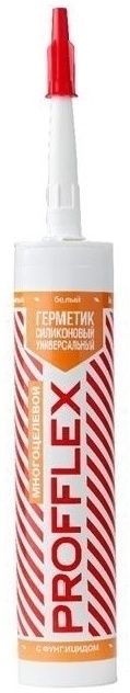 Герметик силиконовый универсальный PROFFLEX 280мл белый